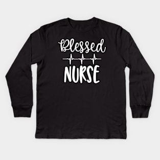 Blessed Nurse Kids Long Sleeve T-Shirt